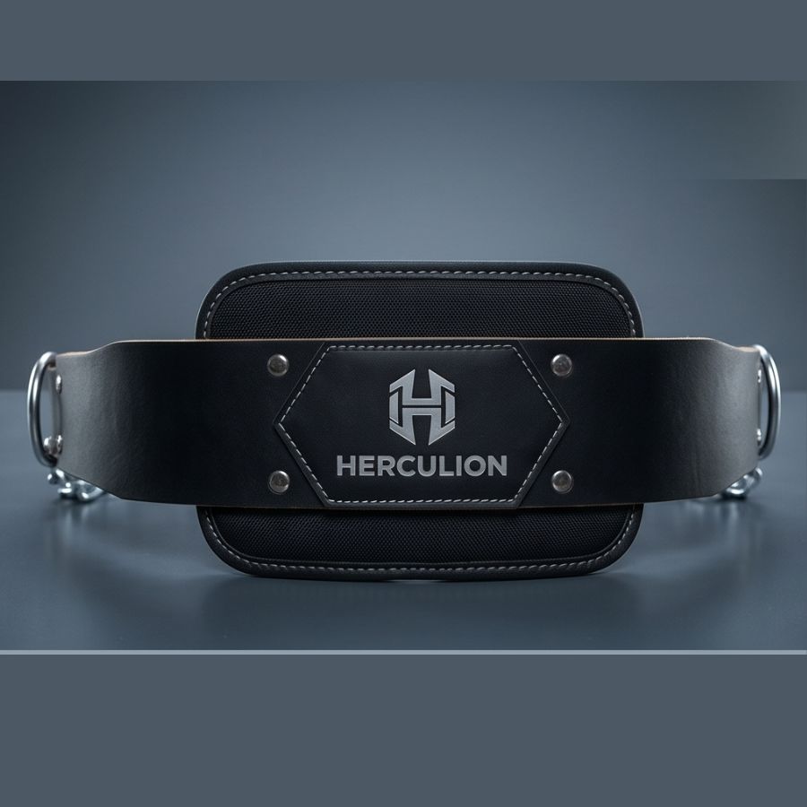 contoured dipping belt custom branding detail — IRATHON private label